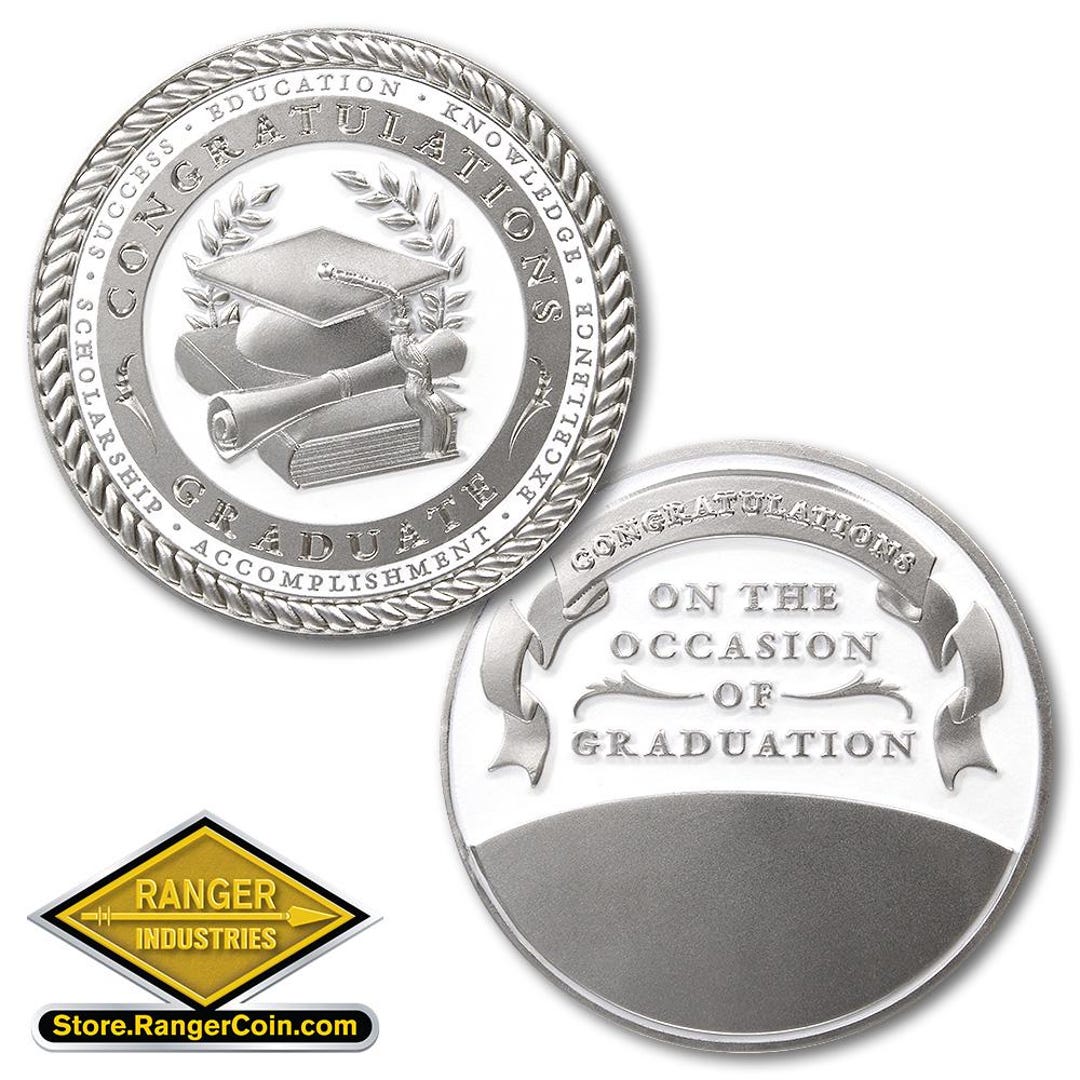 Program Completion Graduation Coin Graduation Coin - Congratulation Graduate With Custom Name Engraving - Etsy