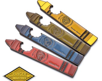 Marine Corps Crayon Bottle Openers - 4 Coin Set