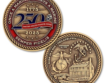 U.S. Marine Corps 250th Anniversary Challenge Coin