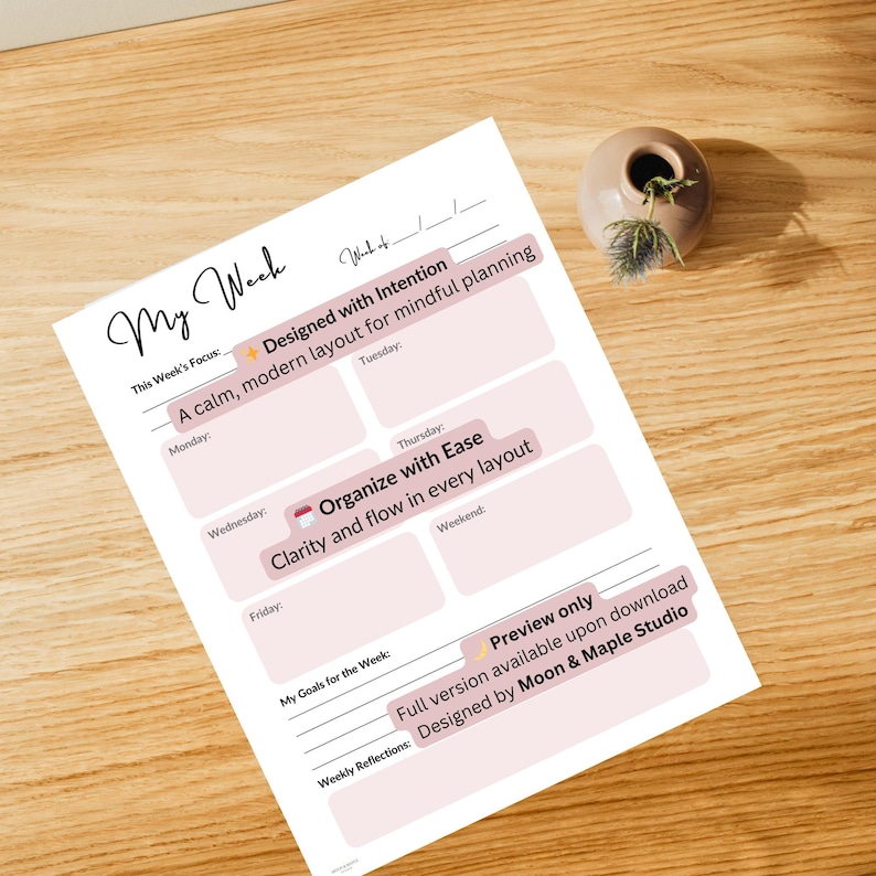 Guided My Planning Bundle (blush) – Daily, Weekly & Monthly – Planner ...