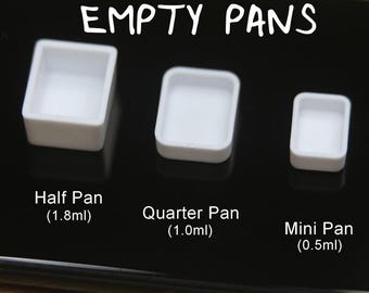 EMPTY Half Pans | Quarter Pans | Mini Pans for watercolor paints