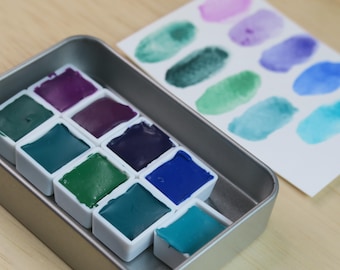 9Pcs Daniel Smith Complete Set of Cobalt Colors | 9 watercolor pans