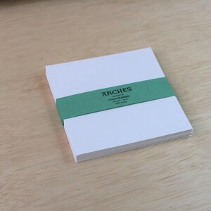 Arches Aquarelle Cold Pressed 300gsm Watercolor Paper 5" x 5" | 5x5 inch - with green label