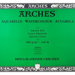 Arches Aquarelle Cold Pressed 300gsm Watercolor Paper ATC/ACEO, 2.5 inch by 3.5 inch