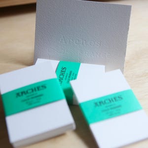 Artist-Grade Professional Arches Aquarelle Cold Pressed 300gsm Watercolor Paper ATC/ACEO, 2.5x3.5, 4x6, 5x7 paper - With green label