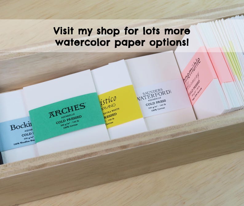 Visit my shop for lots more Professional-grade, artist supplies including precut Arches 100% cotton watercolour paper. ACEO cards / ATC card packs and more!