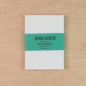 Arches Aquarelle Cold Pressed 300gsm Watercolor Paper ATC/ACEO (2.5x3.5), 4x6, 5x5, 5x7, 6x6 paper