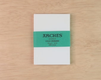 Arches Aquarelle Cold Pressed 300gsm Watercolor Paper ATC/ACEO, 2.5x3.5, 4x6, 5x5, 5x7, 6x6 paper