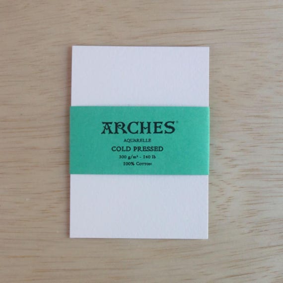Arches Cold Pressed Natural White 300gsm Watercolor Paper ATC/ACEO (2.5x3.5), 4x6, 5x5, 5x7, 6x6 paper
