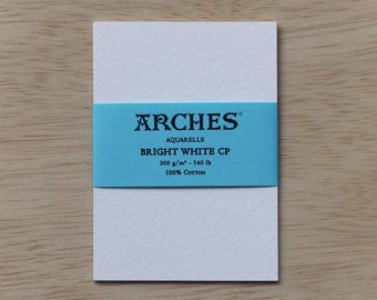 Arches Watercolor Paper | Bright White Cold Pressed 100% Cotton, 300gsm (ACEO / ATC 2.5x3.5, 4x6, 5x7)