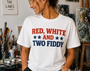 Red White and Two Fiddy T-Shirt, Funny Fishing Gift, Patriotic Angler Graphic Tee, Fourth of July Fisherman Shirt