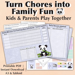 Juego de la Familia Panda: Convierte las tareas domésticas en una divertida aventura (Reto de 28 días)