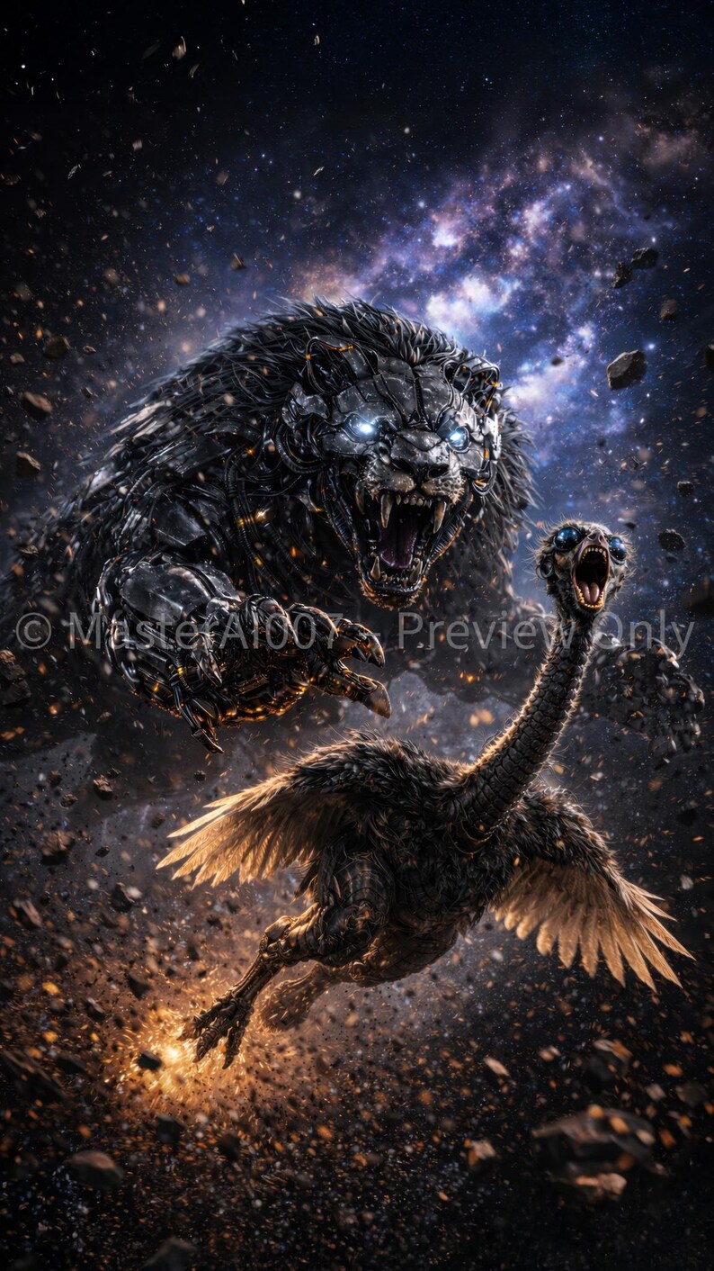 Dark Fantasy Cosmic Predators – 4K Mobile Wallpapers Pack (digital ...