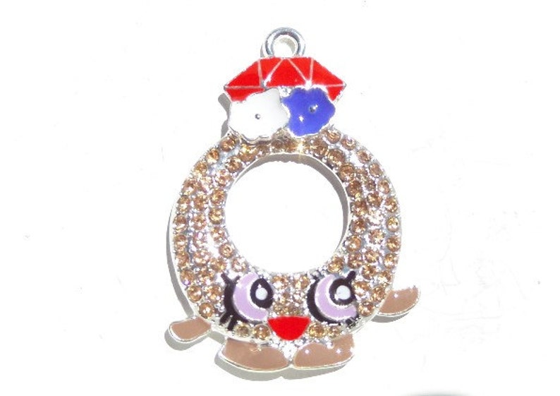Findings Rhinestone Pendant Beading Necklace Charms Chunky Jewelry Making Supplies Child/'s Craft Kids Crafting DIY Gumball Charm