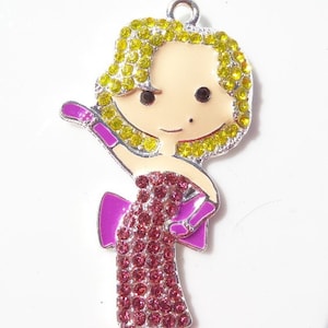 Findings Rhinestone Pendant Beading Necklace Charms Chunky Jewelry Making Supplies Child/'s Craft Kids Crafting DIY Gumball Charm