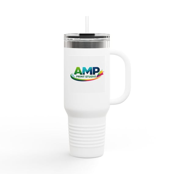 AMP Print Studio Logo 40oz Travel Mug | Insulated Tumbler