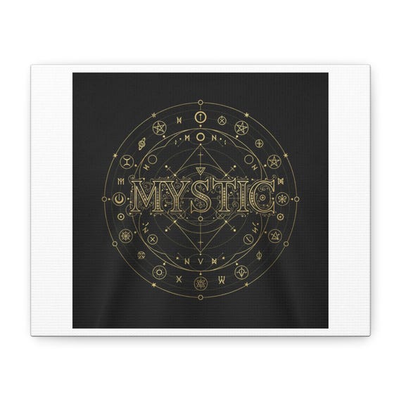 Mystic Occult Typography Canvas | Tarot Poster, Esoteric Print