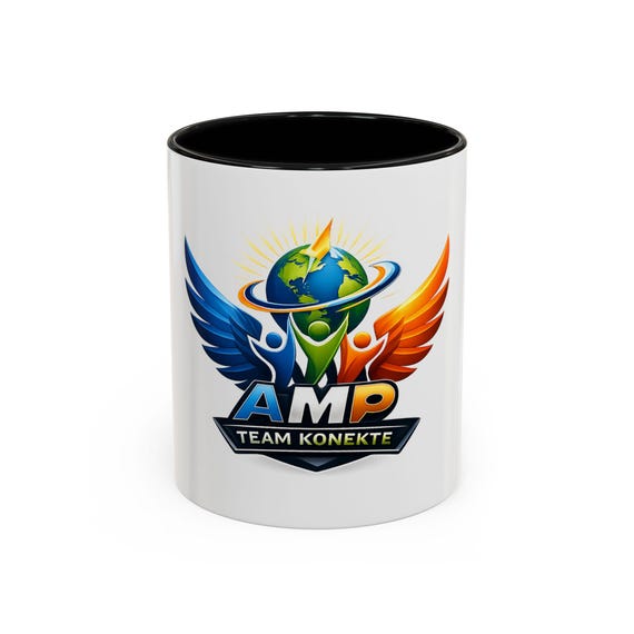 AMP Team Konekta logo Coffee Mug | Color Accent Handle, 11/15oz