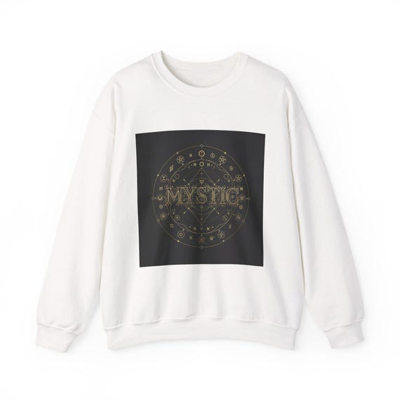 Mystic Circle Sweatshirt | Tarot & Occult Typography, Esoteric Print
