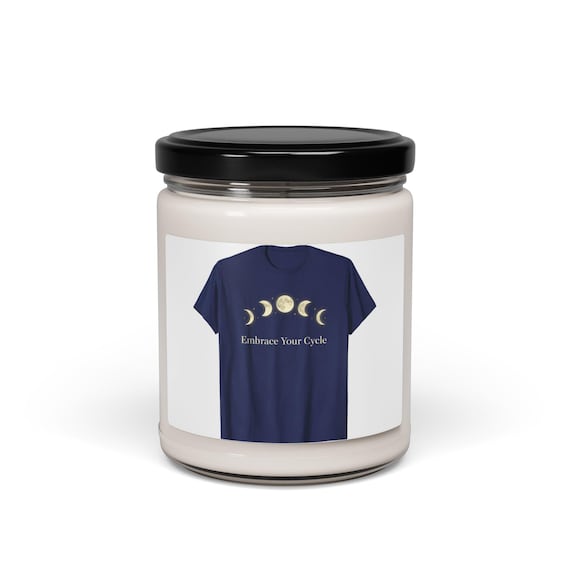 Moon Phase Ritual Soy Candle, lunar self-care, celestial wellness jar