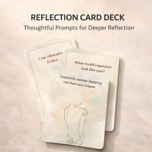 NEXT CHAPTER REFLECTION Card Deck: Printable Digital Download, Self-Discovery Prompts for Women