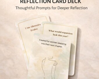 NEXT CHAPTER REFLECTION Card Deck: Printable Digital Download, Self-Discovery Prompts for Women