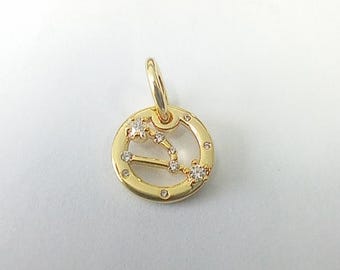 Charm colgante con el signo zodiacal Tauro brillante de Pandora