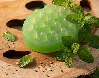 Handmade Peppermint Eucalyptus Soap Bar | Natural Artisan Green Ritual Soap