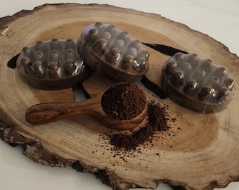 Coffee & Peppermint Exfoliating Soap | 123g Massage Bar | Handmade Natural Body Scrub