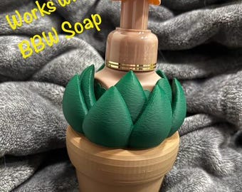 3D Printed Succulent Soap Holder for Bath and Body Works