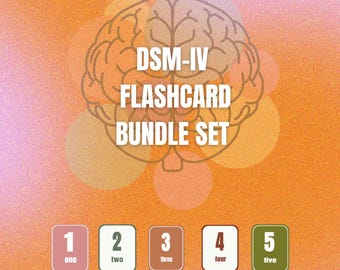 BUNDLE | Psychopathology Flashcard Set (Grad Level Course) | Printable PDF | 75 pages (not including cover pages) with 148 questions/answers