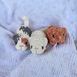 Tiny Kitten Stuffed Animals | Crochet Newborn Cat Plushies | Handmade Kitty Toys