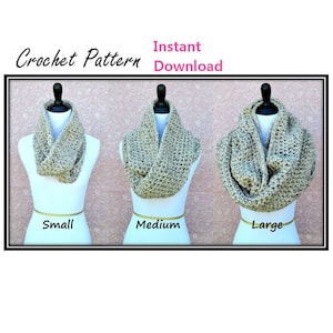 Infinity Scarf Crochet PATTERN- - Any Size