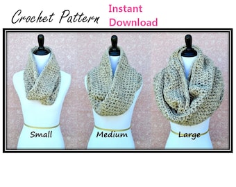 Infinity Scarf Crochet PATTERN- - Any Size