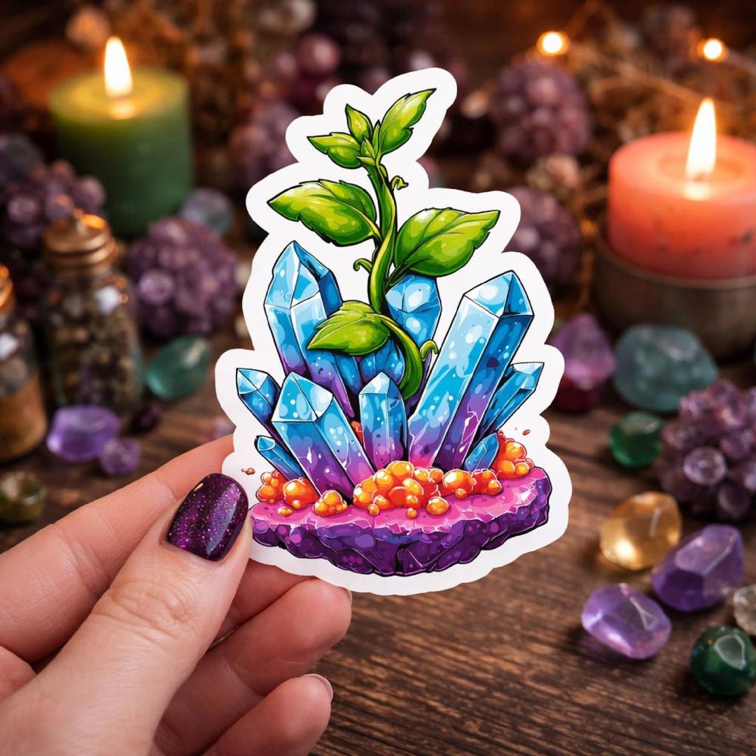 Virtual Plant Sticker Plant Sticker Matte Waterproof Vinyl 3x3 Inch Green Botanical - Etsy