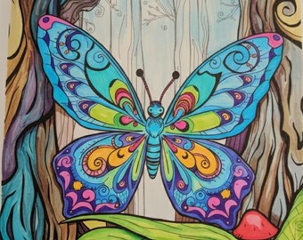 Butterfly Coloring Book for Adults | 12 Detailed Designs | Relaxing Coloring Book (PDF)