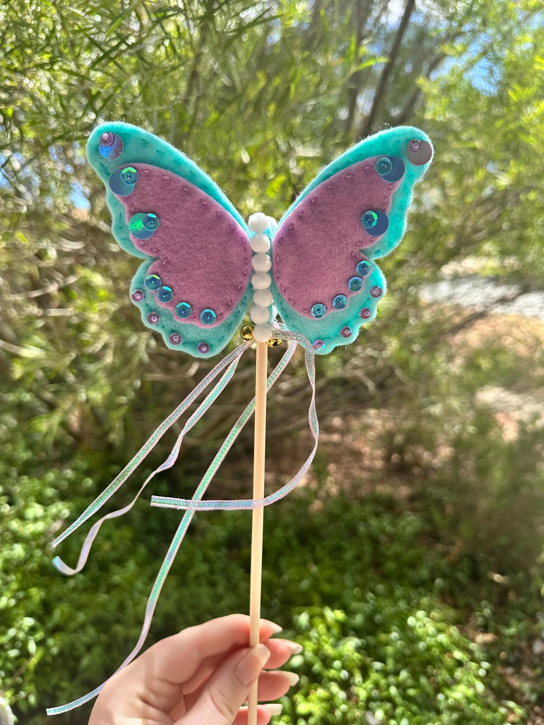 Butterfly Wand – Handmade Felt Fairy Wand - Etsy