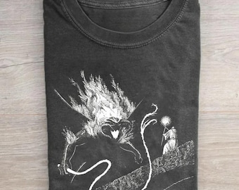 Vintage Balrog Graphic Tee, The Lord of The Rings Movie Shirt, LOTR Funny Movie Shirt, Gift For Woman and Man Unisex T-Shirt