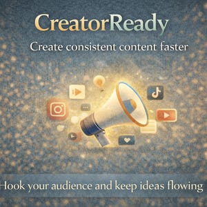 CreatorReady AI – Content Creation Tool for Creators | Hooks, Captions & Scripts Made Easy + Playbook