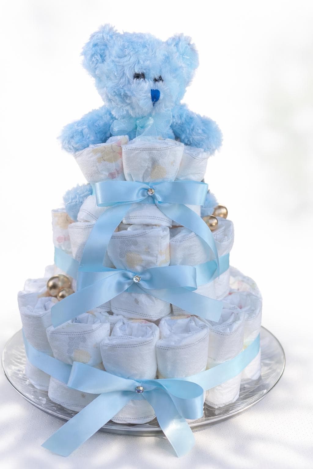 Teddy Bear Diaper Cake: Baby Shower Centerpiece - Etsy