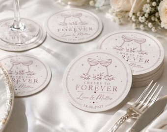 Untersetzer für Hochzeiten 10/25/50/150 Personalisierte Hochzeitsdekoration