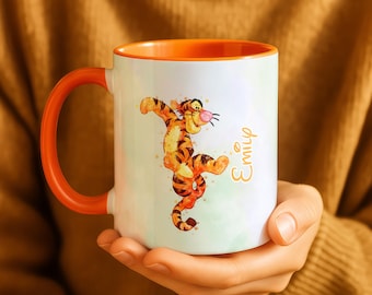 Personnalisez votre Mug Tigrou Disney | Winnie l'ourson 11 oz | Cadeau d'anniversaire pour enfants