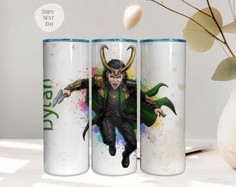 Loke-fangåva, personlig Marvel-tumbler, nordisk mytologi, gud av bus, 59 cl smal