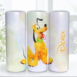 Personalized Pluto Tumbler | Custom Name | Disney Dog | Kids Mickey Friend Gift | 20oz Tumbler