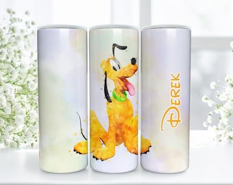 Personalized Pluto Tumbler | Custom Name | Disney Dog | Kids Mickey Friend Gift | 20oz Tumbler