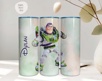 Personlig Buzz Lightyear-mugg | Anpassat namn | Toy Story Ranger | Barnpresent | 59 cl smal flip-top