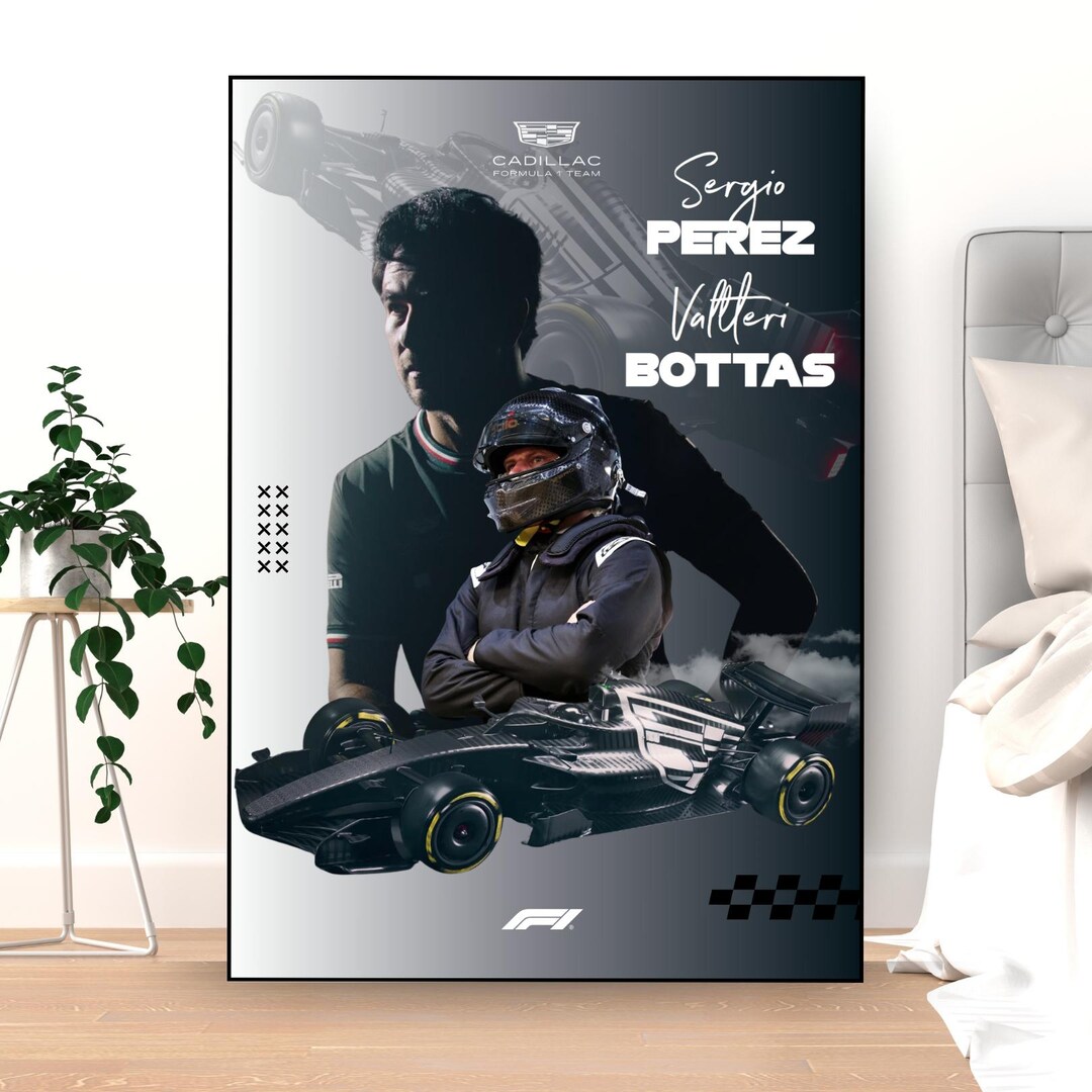 Student R Racing Team Posters Cadillac Formula 1 Team Racing Poster 2026, Pérez & Bottas, Motorsport ...