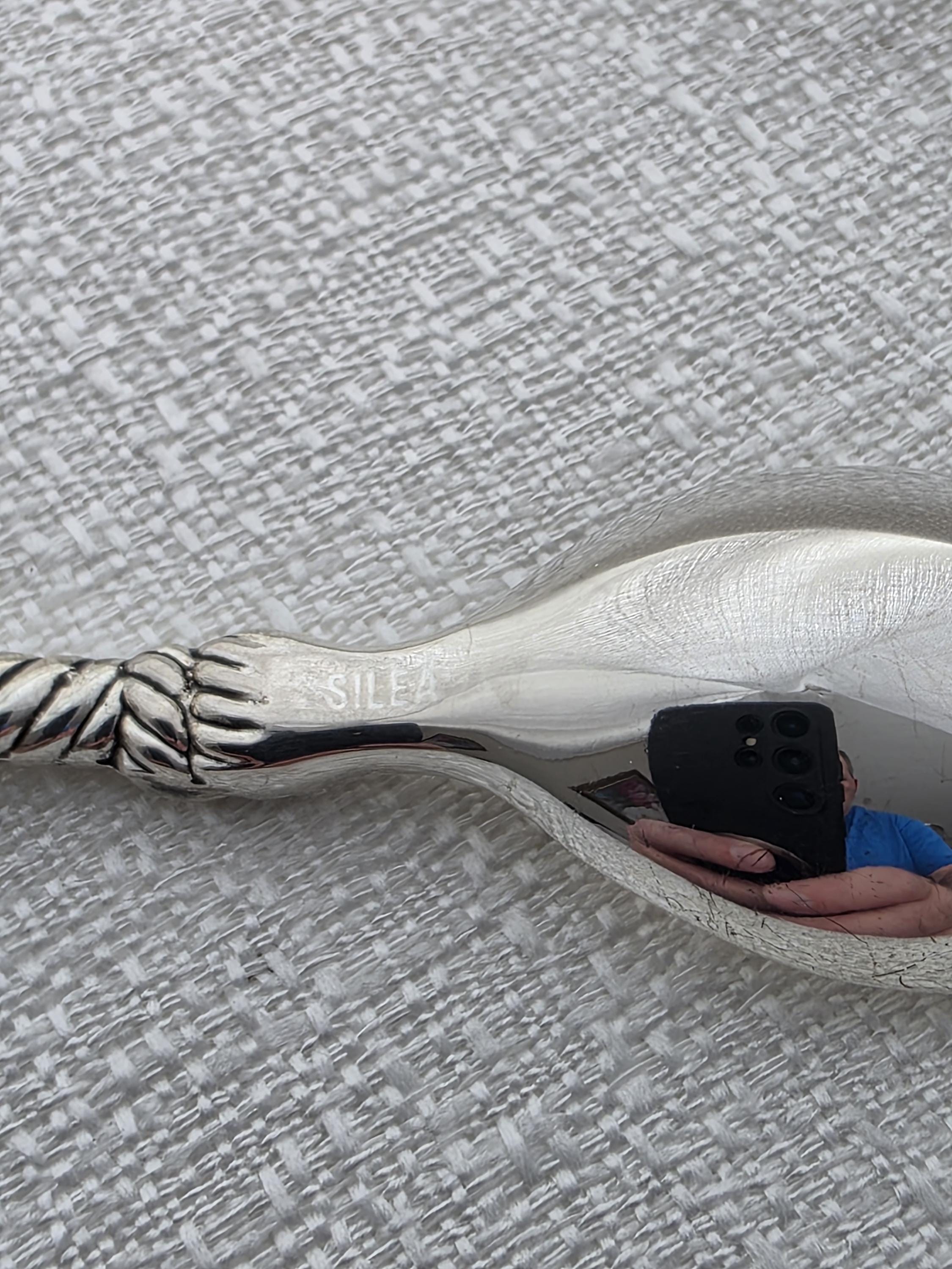 Vintage Set of Six Silea Silver-plated Demitasse Spoons - Tassel
