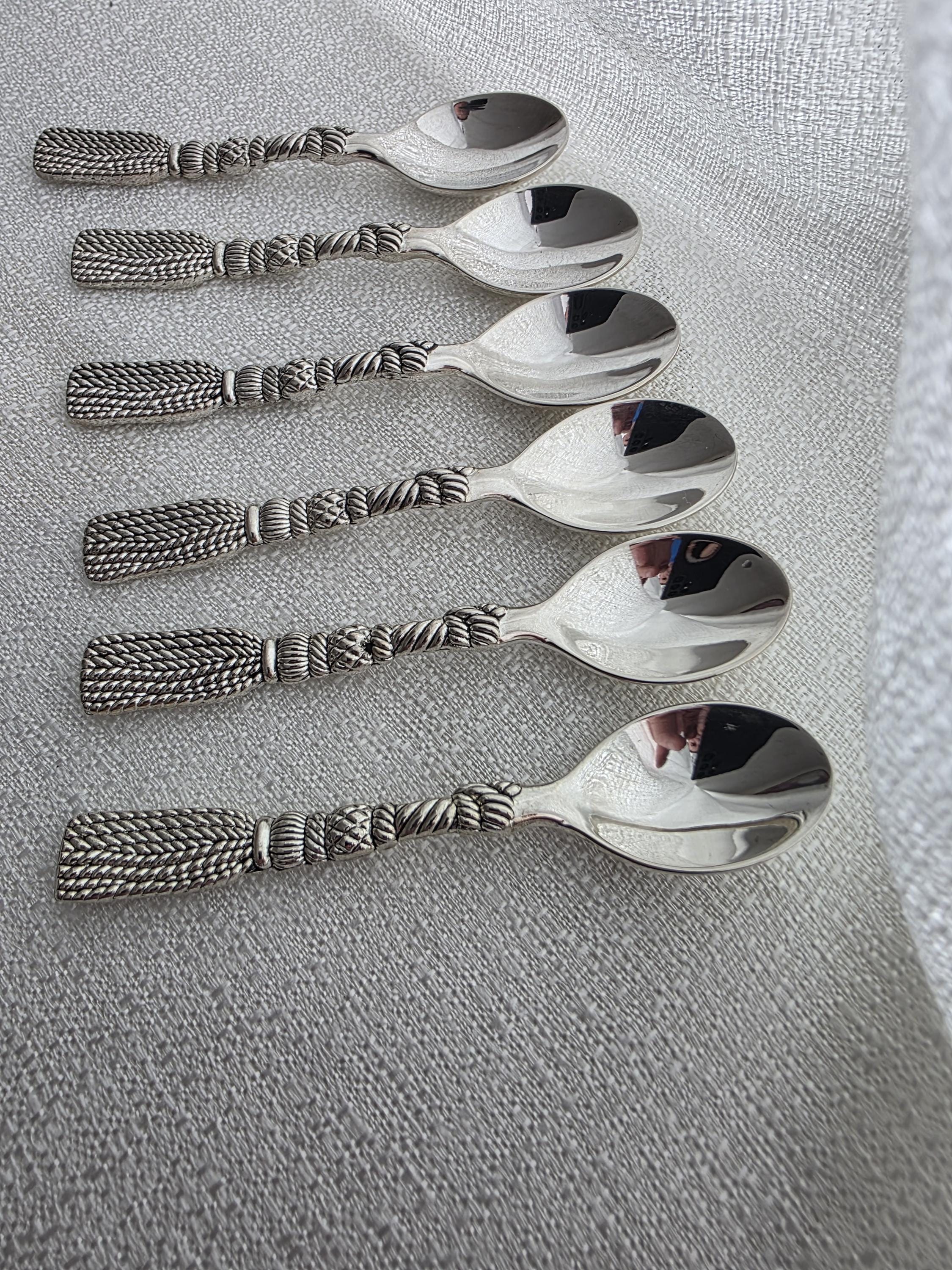 【新品】フランス製 SILEA スプーン 6本セット タッセル　ティー シルバー Silea Silver Spoons - Etsy