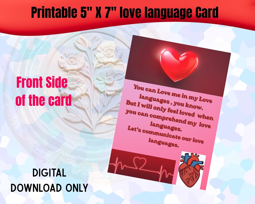 Printable Love Language Card, 5